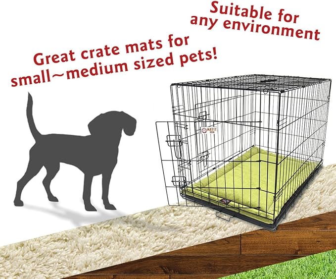 Majestic Pet Orthopedic Memory Foam Dog Crate Mat - Plush Pet Bed Pad for Crates & Kennels | USA Crafted | 30"x21" Villa Apple