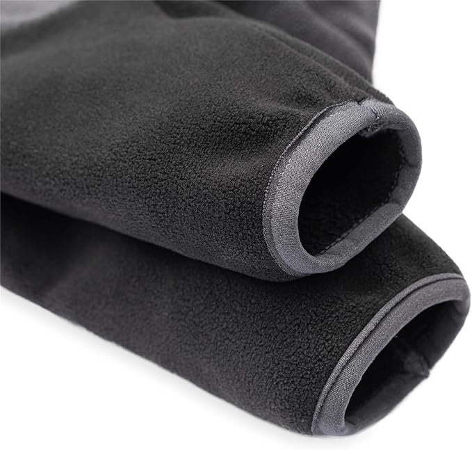 Fleece Dog Coat for Small Medium Dog,Pullover Pajamas Jumpsuit Bodysuit Puppy Coats with Legs, Pet Windproof Warm Cold Weather Jacket Full Body Vest Cozy Snowsuit Outfit Clothes (Black, XXL)