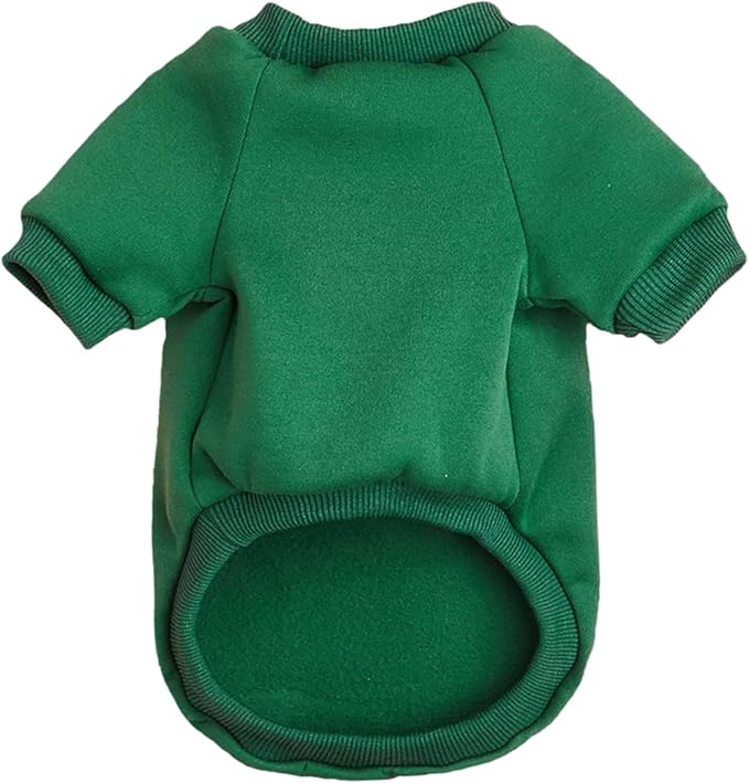 Puppy Sweater for Small Dogs Clothes Warm Winter Cat Clothe Pet Sweatshirt Knitwear Doggie Kitten Clothing, Green, X-Small