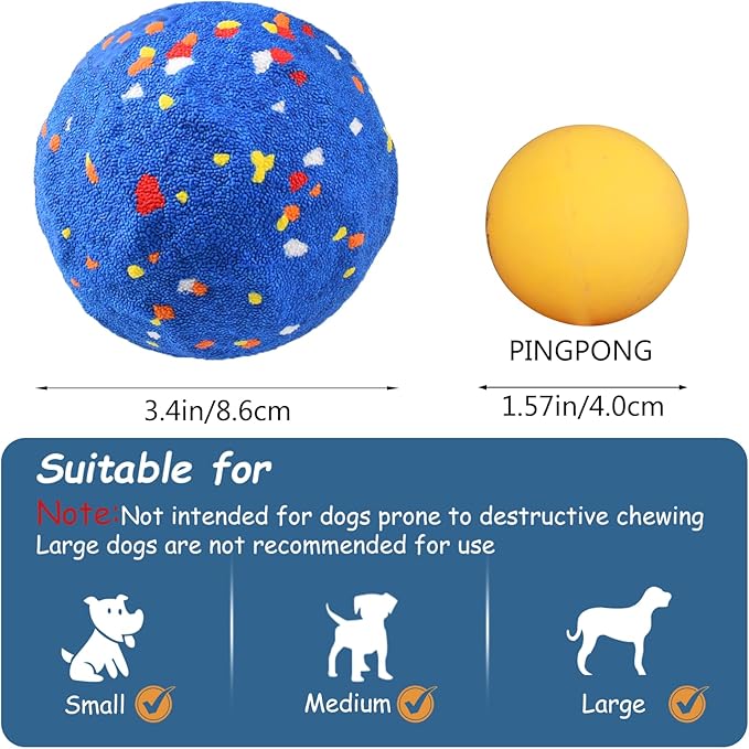 Smart Interactive Dog Toy, Automatic Moving Bouncing and Stimulation Interactive Dog Ball, Pet-Safe E-TPU Material, IP54 Waterproof Rating, Anti Boredom Dog Toys to Keep Them Busy, Blue
