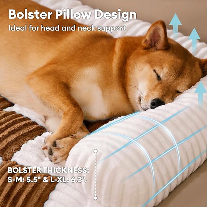FUNNY FUZZY Pet Couch Covers for Sofa, Dog Couch Bed for Furniture Protector, Pet Bed Mat, Couch Cover for Dogs Washable with Non Slip, Small, Brown
