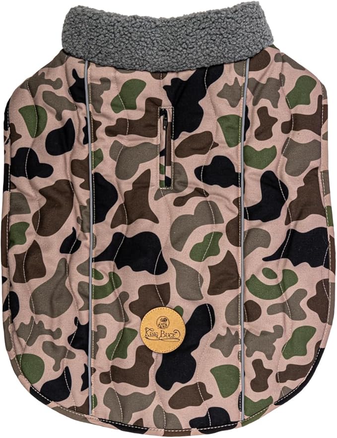 King Buck After-Hunt Quilted Sherpa Jacket, Camo, S/M