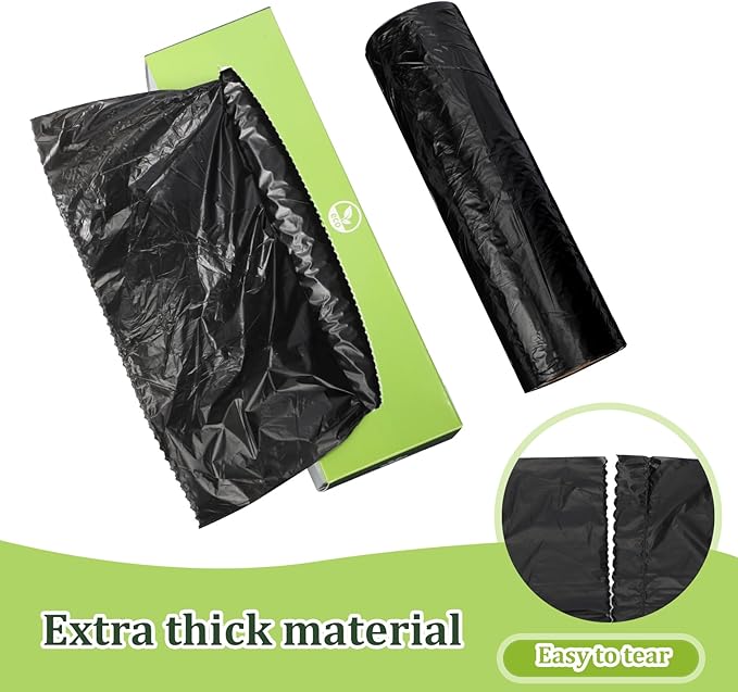 Sherr 60 Rolls Dog Poop Waste Bags 12000 Count Unscented Dog Trash Leak Proof Pet Doggie Thick Plastic Bag for Home Park Outdoor Travel Pet Supplies, Black