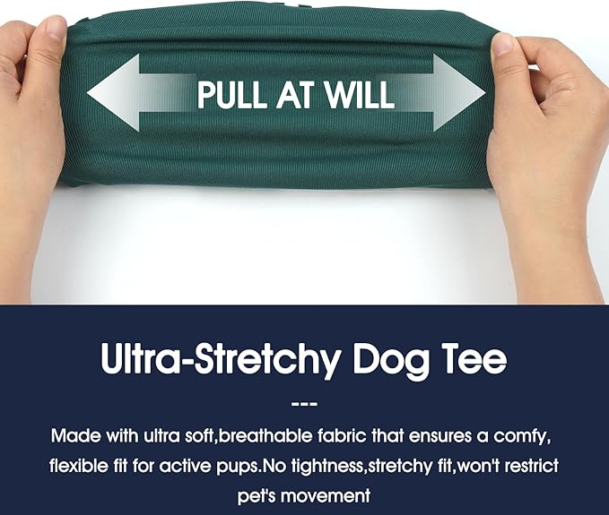 IECOii 2Pack Dog T-Shirts for Large Dogs | Breathable & Lightweight Fabric, Easy-On Design for Doberman, Machine Washable, Khaki+Green, 4XL