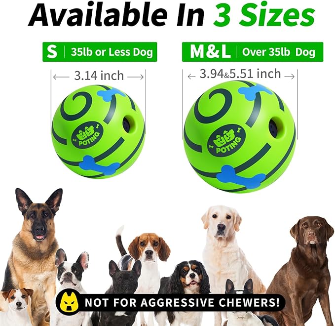 Giggle Ball for Dogs 2 Pack,Interactive Dog Toys,Funny Giggle Sound Toy Ball,Rolling Squeaky Toy for Large Medium Small Dogs,Fun Giggle Sounds Attract Attention When Rolled or Shaken-3.94 inch