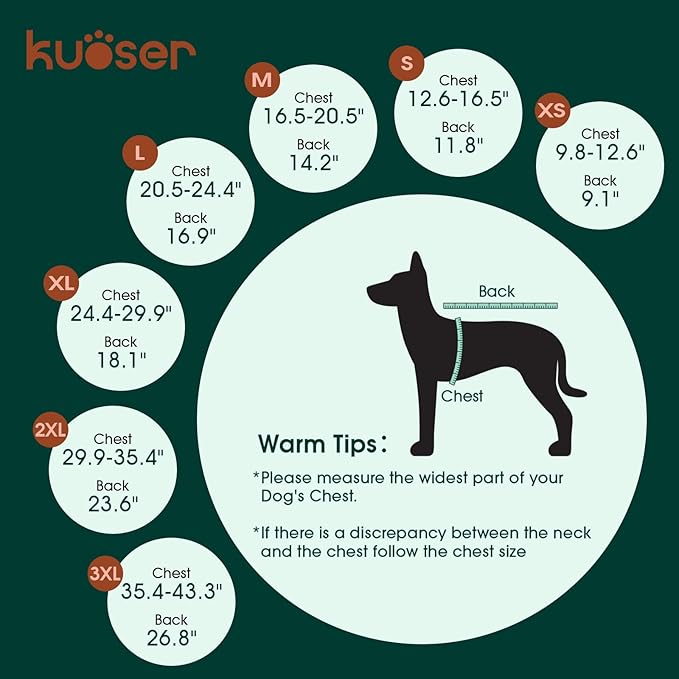 Kuoser XXXL Dog Coat, Dog Jackets for Large Dogs, Reflective Pet Winter Coat Cold Weather Coats, Doggie Snow Jacket Warm Apparel Clothes for Great Dane, Red XXXL