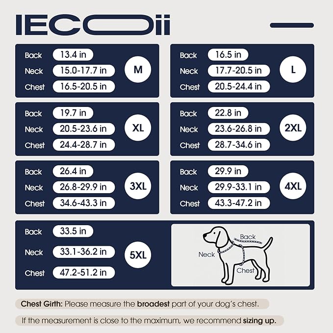 IECOii Dog Winter Jacket - Reflective & Waterproof & Windproof Coats with Adjustable, Warm Fleece Lining, Running, Camping, Green, Sizes XXXL