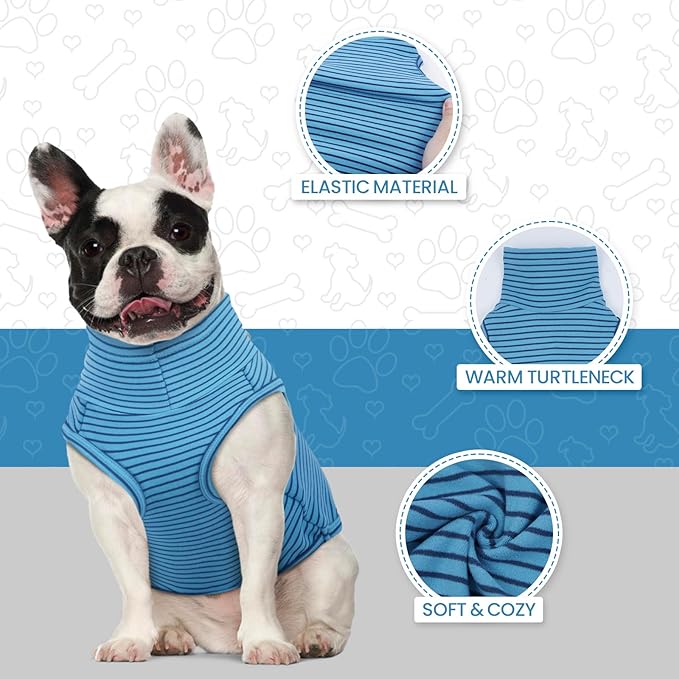 ROZKITCH Dog Shirt for Large Dogs Giant Breeds Sweater Pet Hoodie & Vest, Breathable Cozy Pullover for Stylish & Functional Design BlueStripe 3XL
