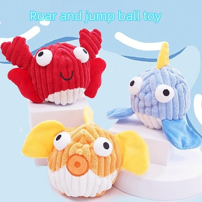 Dog Toys for Aggressive Chewers,Squeaky Dog Toys to Keep Them Busy,No Stuffing Interactive Dog Chew Toys,Suitable for Medium,Large and Small Dogs (Yellow Fish)