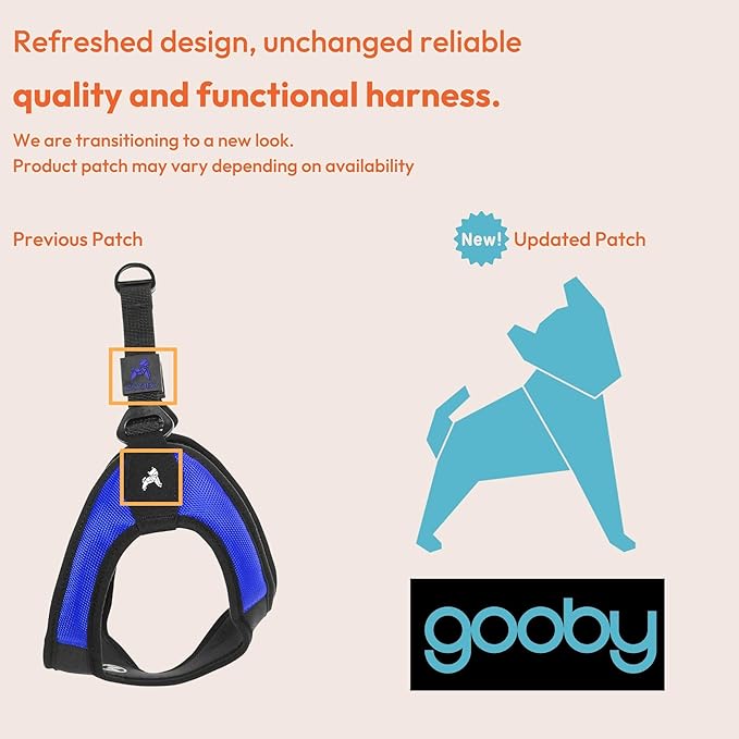 Gooby Escape Free Easy Fit Harness - Orange, Medium - No Pull Step-in Patented Small Dog Harness with Quick Release Buckle - Perfect On The Go No Pull Harness for Small Dogs or Medium Dog Harness