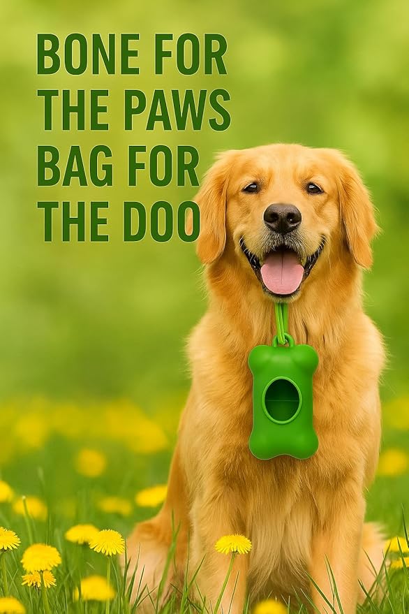 Eco-Friendly Biodegradable Dog Poop Bags Lavender Scented with Dispenser and Leash Clip, 270 Bags in 18 Rolls, Extra Thick, Durable, Recyclable
