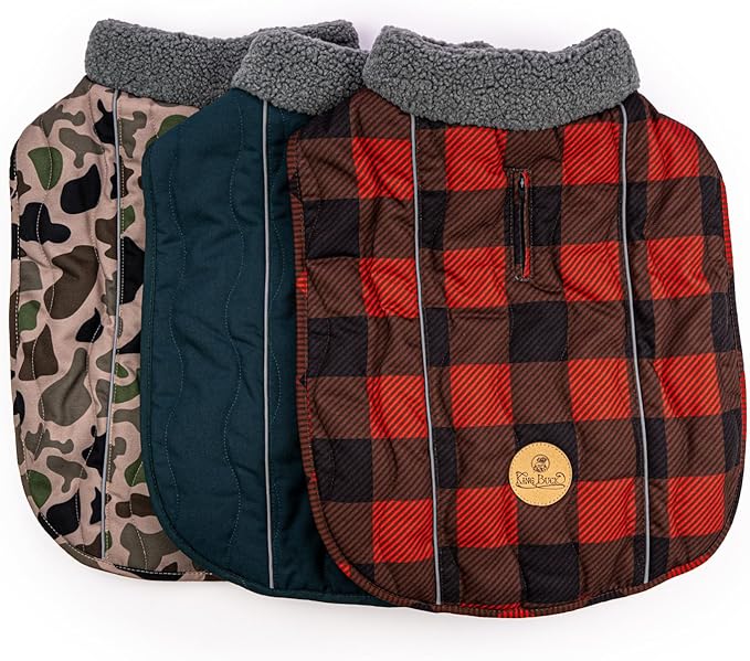 King Buck Quilted Dog Jacket, Buffalo Red, M/L, KB-QJKT-RDBFL-M/L-1