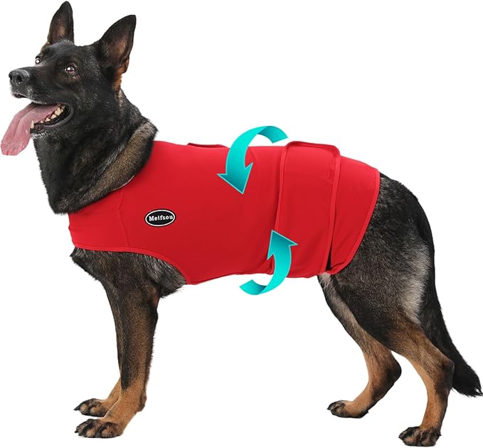 Dog Anxiety Vest, Skin-Friendly Thunder Jacket for Dogs, Dog Calming Shirt for Thunder, Fireworks, Vet Visits and Separation - Keep Pet Calm Without Medicine, Fit for Small Medium Large Dogs