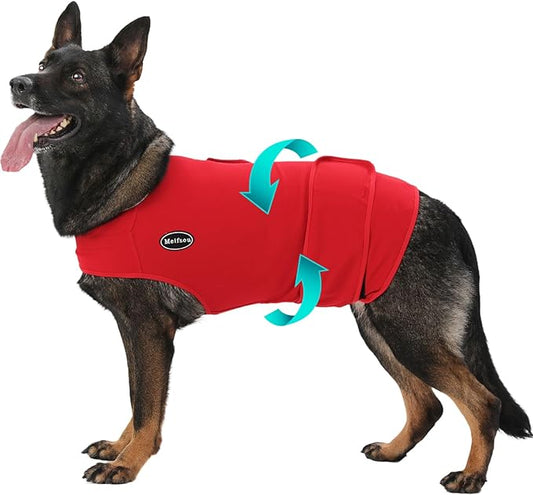 Dog Anxiety Vest, Skin-Friendly Thunder Jacket for Dogs, Dog Calming Shirt for Thunder, Fireworks, Vet Visits and Separation - Keep Pet Calm Without Medicine, Fit for Small Medium Large Dogs
