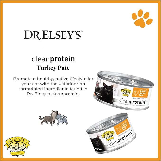 Dr. Elsey's cleanprotein Original Turkey Recipe Wet Cat Food, 2.75 oz Can (Pack of 24)