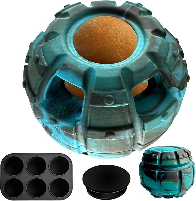 Yipetor Frozen Treat Dispensing Dog Toy - Large Chew Toy, Freezable Fillable Rubber, Reduces Anxiety, Easy to Clean, Interactive Puzzle (Small)
