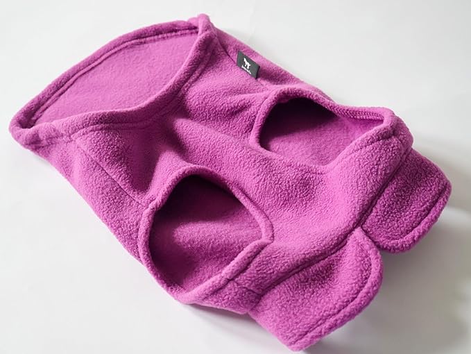 JACKO & CO - Fleece Vest Dog Sweater with Leash Ring - Soft, Warm & Lightweight Pullover Coat for Small & Medium Dogs, Puppies & Cats - Cozy Fall/Winter/Spring Pet Jacket (Purple, Small 4-6lbs)