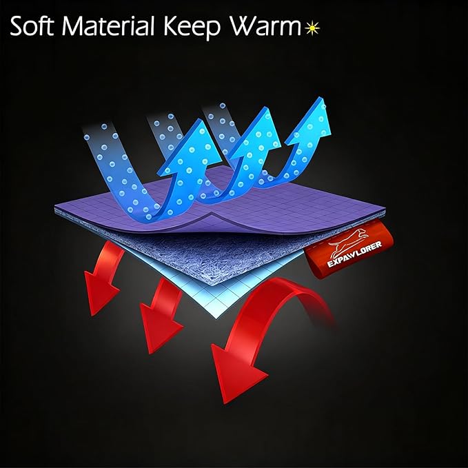 EXPAWLORER Dog Hoodie Fleece Sweater Vest, Hooded Dog Sweatshirt Fall Winter Pet Clothes with Leash Hole, Sleeveless Warm Cozy Puppy Clothing for Cat Small Medium Large Dogs Girl Boy, Blue XL