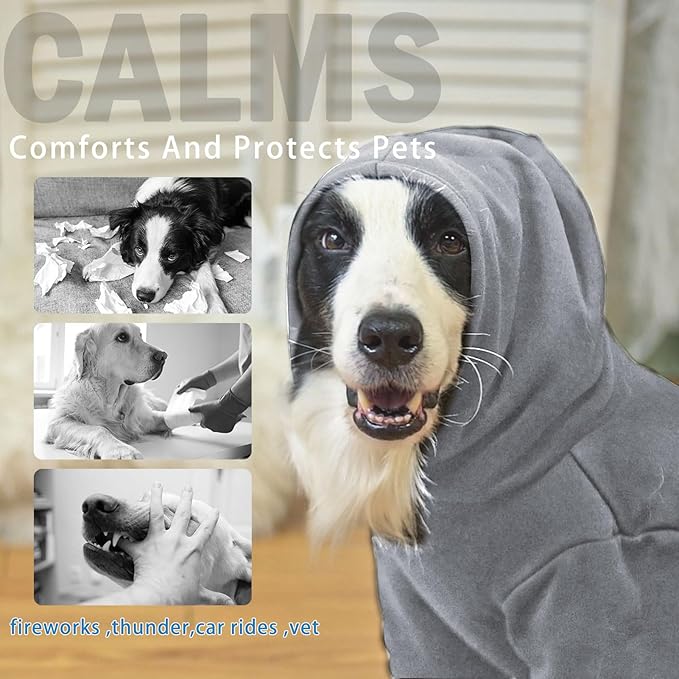 SCENEREAL Dog Hoodie Sweaters for Small Medium Large Size Dogs, Fleece Pet Sweatshirt with Hat and Pocket,Soft Cold Winter All Weather Puppy Clothes for S to XL Sized Dogs,Grey (L)