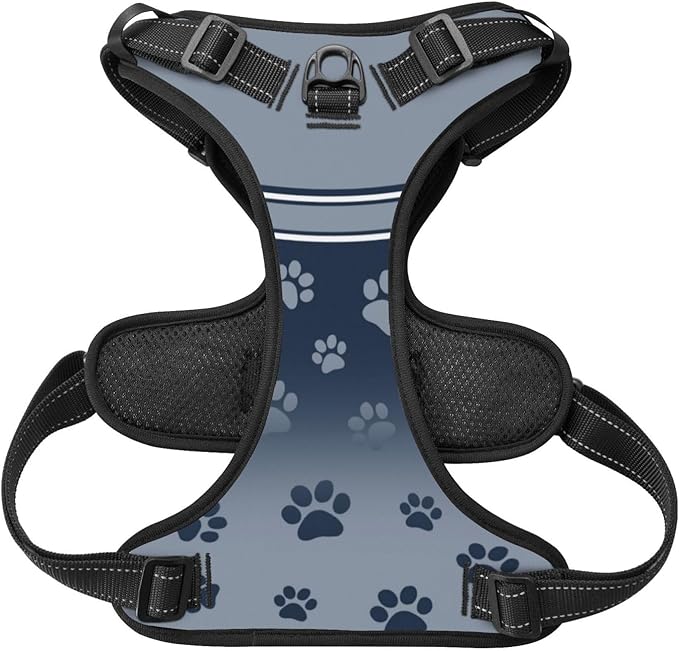 Custom Football Dog Harness with Reflective Stripes Personalized Name and Number Dog Vest Harness with Pet Traction Rope for Small Medium Large Dog