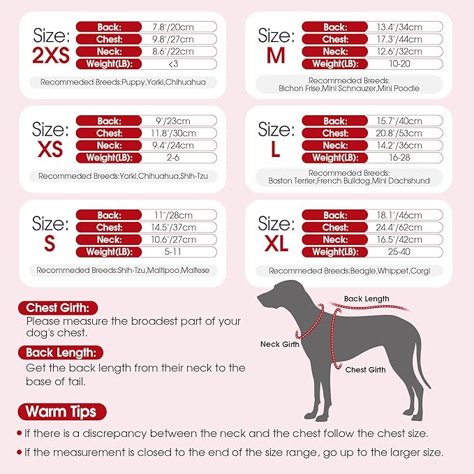 Dog Sweater Dress Plaid Knitwear for Small Medium Dogs Warm Puppy Pet Turtleneck Stretch Pullover Cute Fall Winter Vest Clothes with Leash Hole for Christmas (Red, L)