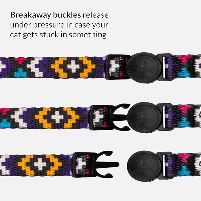 CollarDirect Cat Collar Breakaway with Removable Bell Set of 2 PCS