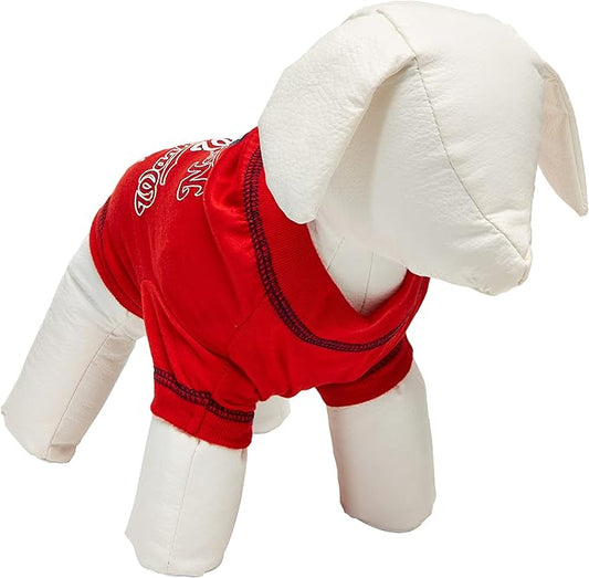 Pets First Dog T-Shirt, X-Large. - Licensed Shirt for Pets Team Colored with Team Logos. - Premium Stretchable Materials for The Comfort of Your Dog & cat.