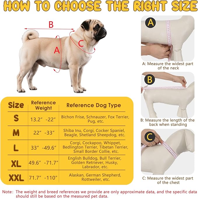 Dog Raincoat: Dog Rain Jacket with Reflective Harness & Removable Hood | Waterproof Dogs Rain Coat Poncho for Large Medium Small Dogs Puppies (Yellow - M)
