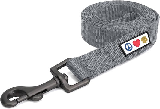 Pawtitas 6 FT Solid Color Leash for Puppy & Cat Training - Extra Small, 6 ft or 1.8 m, Grey