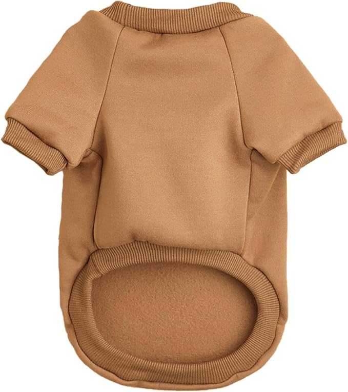Puppy Sweater for Small Dogs Clothes Warm Winter Cat Clothe Pet Sweatshirt Knitwear Doggie Kitten Clothing, Coffee, Large