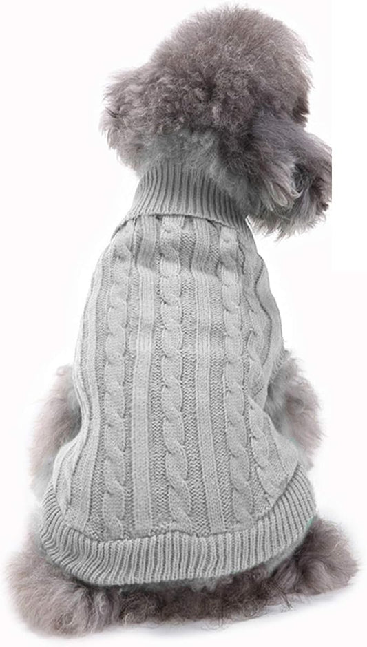 Dog Sweater for Small, Medium, Large Dogs - Warm Winter Turtleneck Pet Clothes for Cats and Puppies - Cute Christmas Coat for Girls and Boys