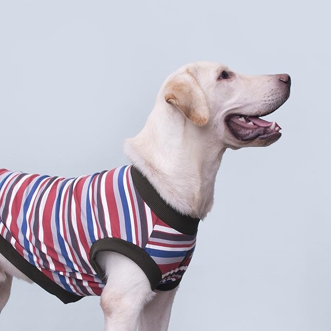 Extra Large Dog T Shirts Clothes Sleeveless Tank Top Vest for Labrador Rottweiler Great Dane, Red, 9X-Large