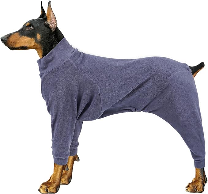 Dog Winter Coat,Warm Dog Jacket,Puppy Polar Fleece High Collar Full Body Snowsuit,Comfort Windproof Sweater(Grey,XXL)