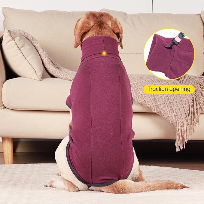 Dog Sweater Pullover Cold Weather Vest for Dogs Dog Sweatshirt & Jacket for Indoor and Outdoor Use (Small, Wine red)