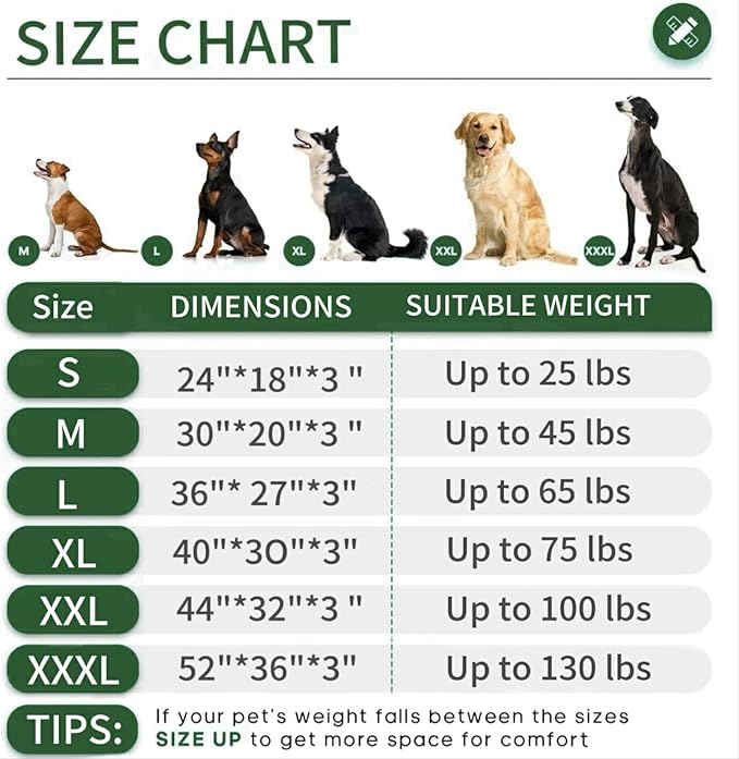 KHONSU PET Durable Tough Dog Bed - 800lbs Tear Strength Waterproof for Outdoor/Indoor Use Not for Aggressive Chewer (65lb Size L)