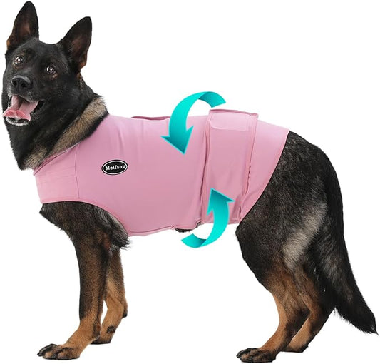 Dog Anxiety Vest, Skin-Friendly Thunder Jacket for Dogs, Dog Calming Shirt for Thunder, Fireworks, Vet Visits and Separation - Keep Pet Calm Without Medicine, Fit for Small Medium Large Dogs