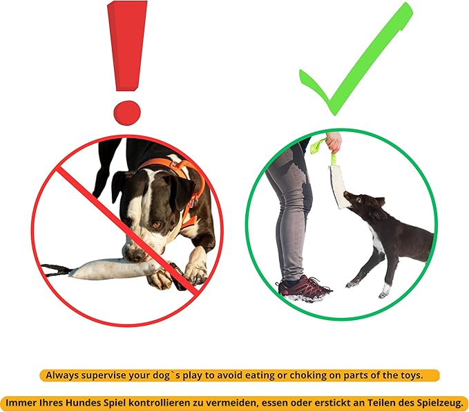 Dingo Gear Tug Toy for Dog Training Agility Tug of War, Jute Dog Bumper with one Handle, Dog Bite Pillow for Aggressive Chewers, 16" S00147