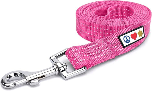 Pawtitas 6 FT Dog Leash - Comfortable Handle, Highly Reflective Threads, Heavy Duty Training Leash (Medium 6 FT)