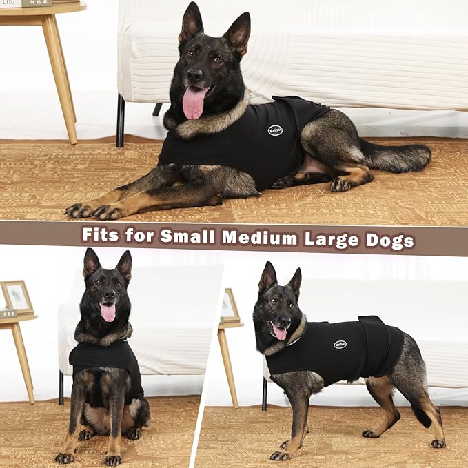 Dog Anxiety Vest, Skin-Friendly Thunder Jacket for Dogs, Dog Calming Shirt for Thunder, Fireworks, Vet Visits and Separation - Keep Pet Calm Without Medicine, Fit for Small Medium Large Dogs