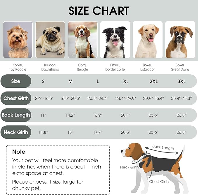 Queenmore Fleece Dogs Coats, Dog Jackets for Large Breeds, Windproof Dog Coats Winter, Reflective Pet Jackets, Grey, XXXL