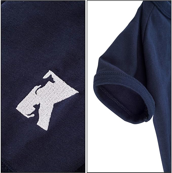 Koneseve Dog Shirts Soft Cotton Dog Clothes Stretchy T-Shirt for Small Medium Large Dogs Cat Shirt Breathable Puppy Outfit Kitten Apparel Pet Pullover Tee Blank Basic Sweatshirt 2-Pack Blue & Red 5XL