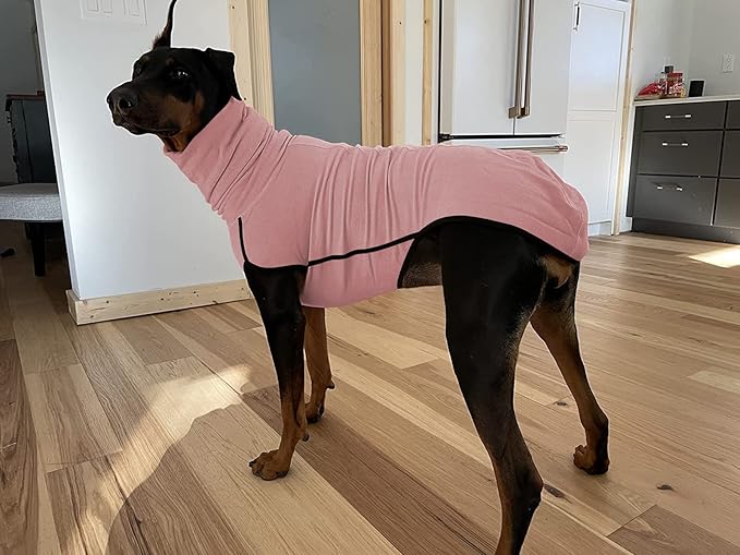 Esobo Fleece Dog Apparel Winter Warm Dog Coat Doggie Turtleneck Cozy Jacket Soft Shirt Vest Stylish Pet Outfits for Small Medium Large Dogs