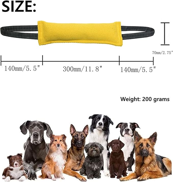 Clysoru Dog Tug Toy Dog，Double Pack Tough Jute Bite Pillow Training Equipment - Puppy to Large Dogs Interactive Toy.