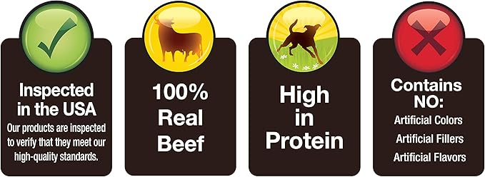 Cadet Slim Cut 100% Beef Strips Dog Treats - Long-Lasting, Healthy, & Natural Beef Esophagus Treats for Small & Large Dogs - Low Calorie & High Protein Dog Chews, Medium (2.8 oz.) (Pack of 4)