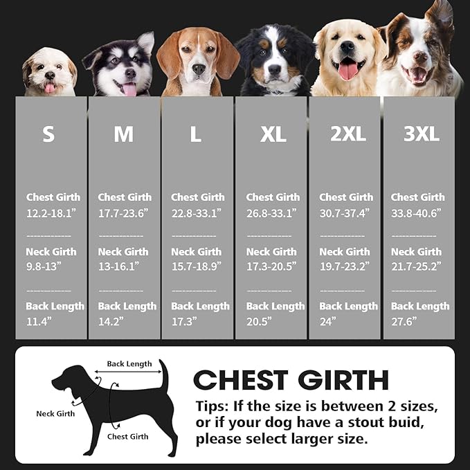 Fragralley Dog Coat Large, Waterproof Dog Jacket with Warm Fleece Lining, Adjustable Reflective Dogs Winter Coat, Turtleneck Pet Coats for Cold Weather (Black XXL)