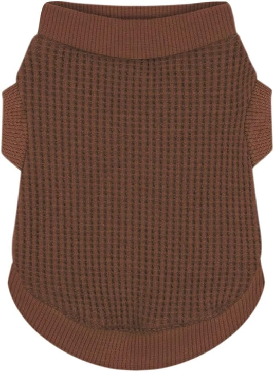 Cozy and Functional Dog Shirts for Small Puppies: Stretchable Brown Attire with Easy-On Design, Ideal for Chihuahuas and Yorkies - Enhance Comfort and Playfulness on Chill Days X-Small