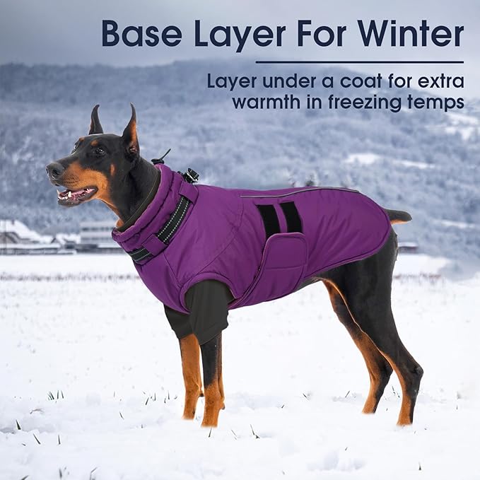 IECOii 2 Pack XXXL Dog Fleece Sweater for Extra Large Dogs, Warm Dog Turtleneck with Stretch for Doberman Sweater, Fall Winter Pullover Dogs Sweatshirt with Sleeve, Outdoor Sweaters for Walking, 3XL