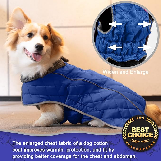 Fragralley Dog Winter Coat, Waterproof Windproof Reflective Fleece Jacket with Harness Hole, Warm Snow Vest for Small Medium Large Dogs, Ideal Gifts