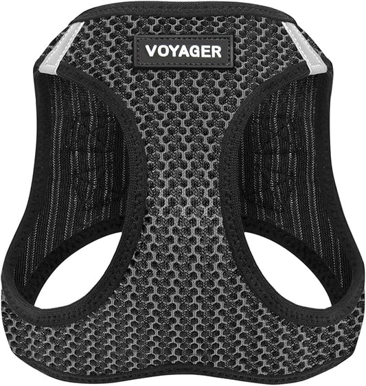 Best Pet Supplies Voyager Step-in Air Harness - All Weather Mesh, Reflective, No Pull Harness for Dogs, Cats - Secure with Hook & Loop Fastener, Buckle, Double D-Rings - Tone, M
