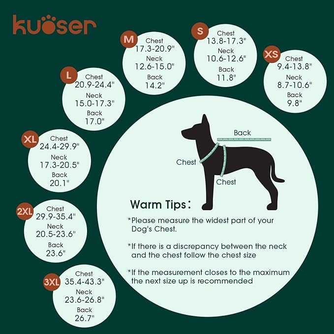 Kuoser Dog Winter Coat, Reversible Waterproof Dog Jacket with Reflective Strip, Warm Dogs Fleece Vest Adjustable Doggy Cold Weather Clothes Plaid Christmas Outfit Pet Apparel for Small Dogs, Blue XS